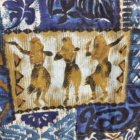 RJC Kalaheo hula girl outrigger turtle button front Hawaiian shirt men's size 2X - Picture 8 of 12